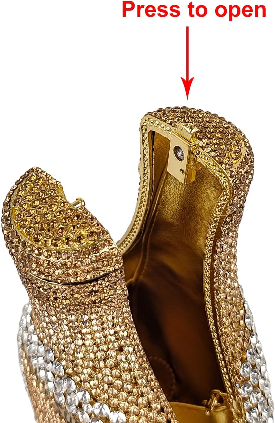 Unique Champagne Bottle Evening Bag Rhinestone Clutch Purse Luxury Crystal Women Handbag Cheers for Party Cocktail