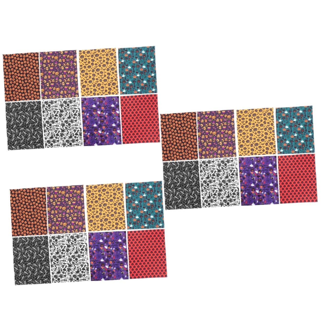 SEWACC24 pcs Halloween Cloth Set Cotton Fabric for Sewing DIY Patchwork Sewing Fabric Spider Fabri Squares Sewing Masks Patchwork Halloween DIY Vintage 80% Polyester 20% Cotton Cut Cloth