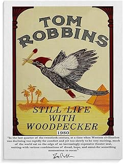 Vintage Still Life with Woodpecker Book Cover Poster Literary Art Canvas Painting Wall Art 12x16inch(30x40cm) Unframe-style