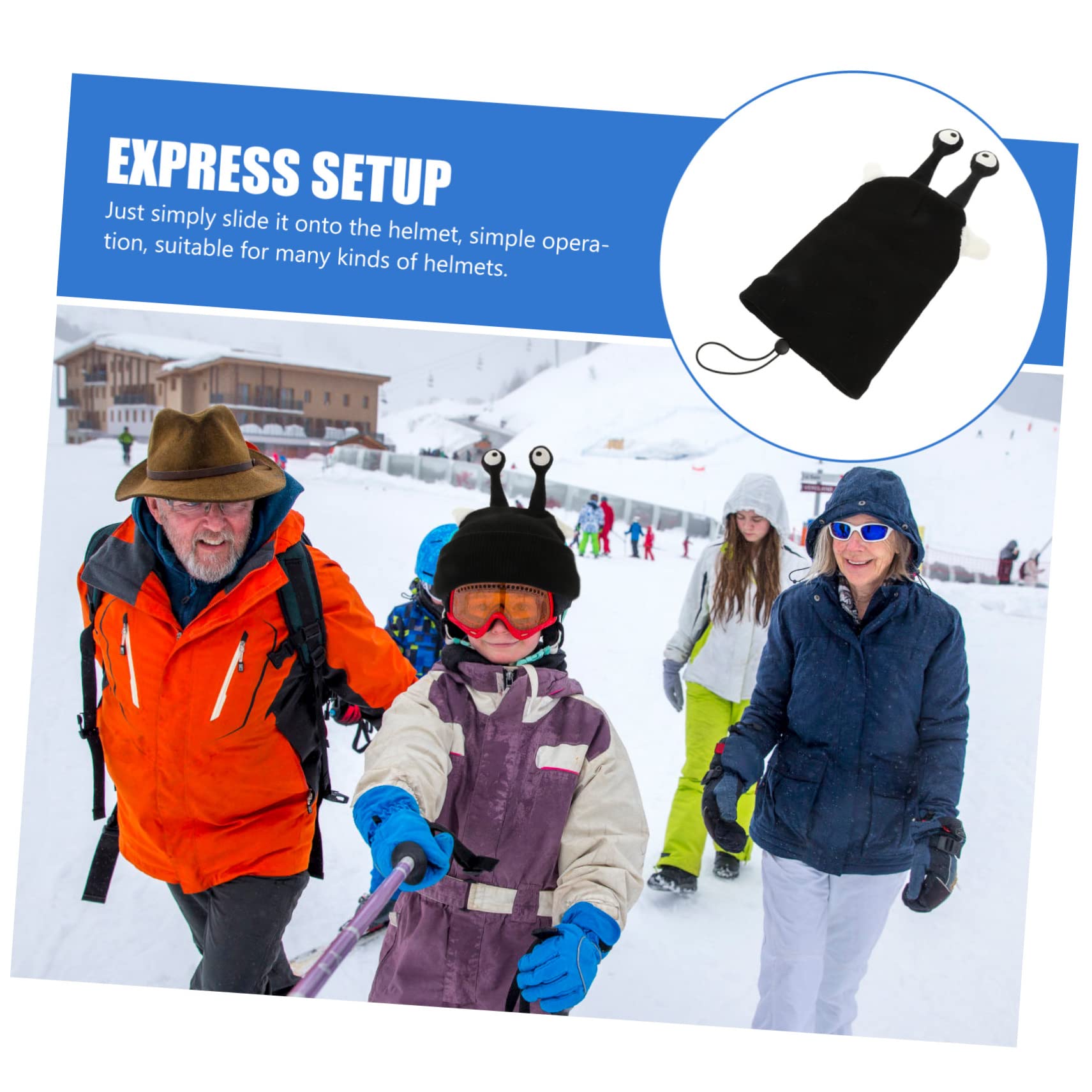 Milisten 2 Pièces Housse De Casque De Ski Veste De Neige Cagoule De Ski pour Cyclomoteur Casque Adulte Pantalon De Neige d'hiver à Neige Snowboard De Neige De Ski Fil