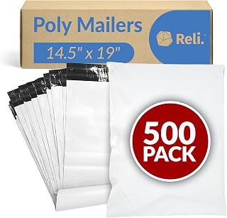 Reli. Poly Mailers 14.5x19 | 500 Pcs Bulk | Shipping Bags/Shipping Envelope