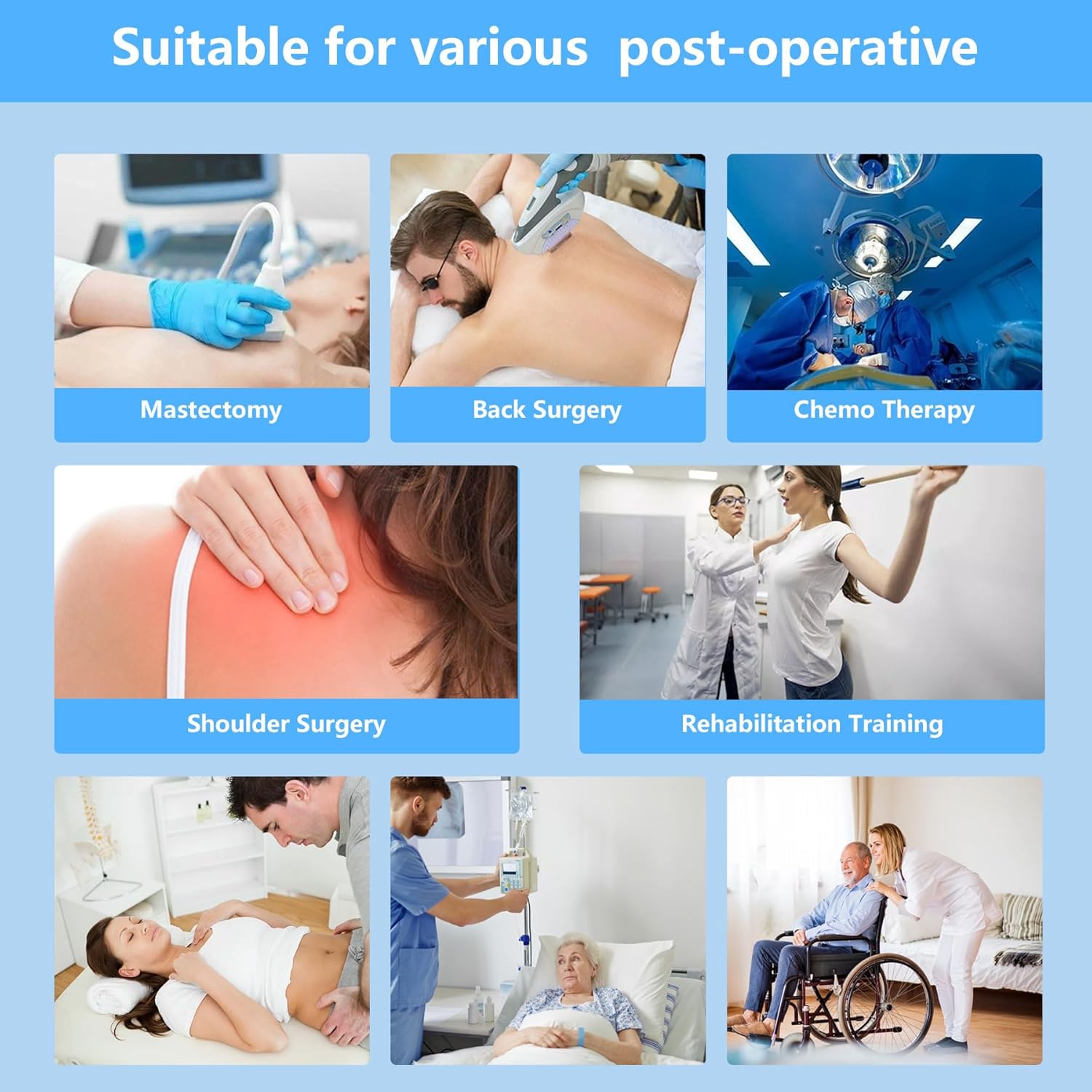 Unisex Shoulder Snap-Access Tank Tops Post Surgery Shirts Tear Away Chemo Shirt Clothes After Rotator Cuff Surgery - Image 7