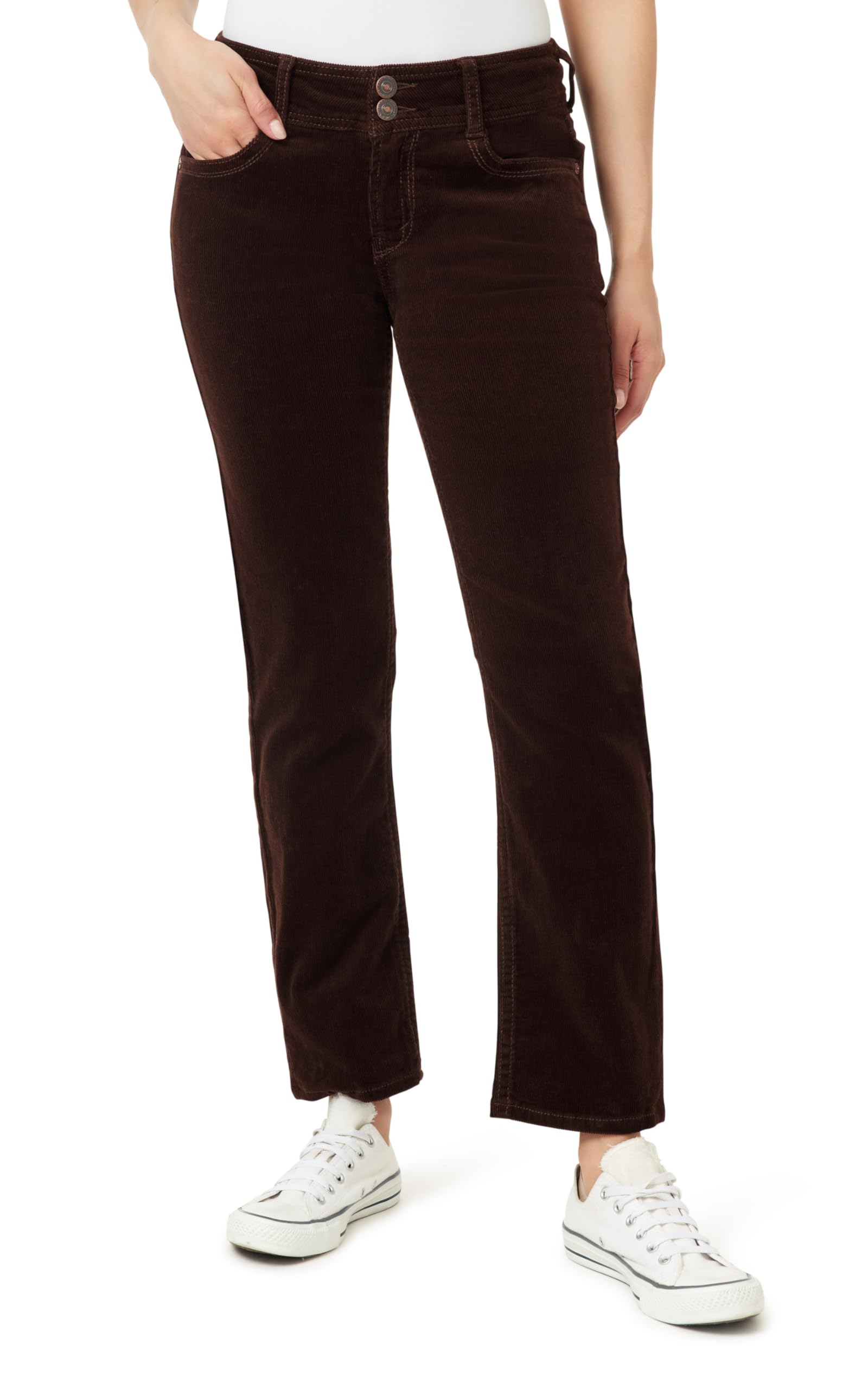WallFlower Womens Luscious Curvy Mid-Rise 29 Straight Corduroy Juniors Pants