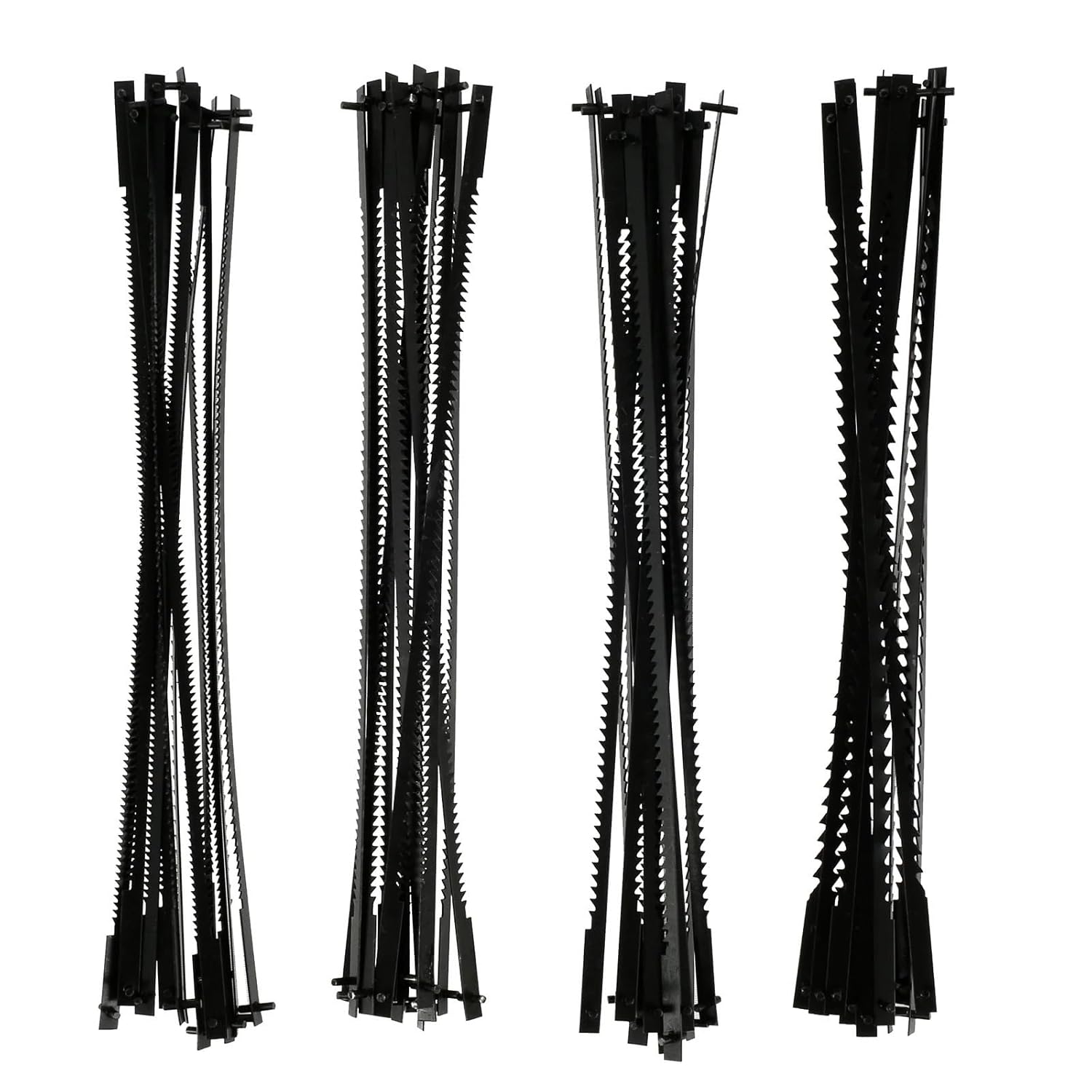 48pcs 5 Inch Pinned Scroll Saw Blade Sets SK5 Carbon Steel Coping Jig Saw Blades Woodworking Tool for Wood Metal Plastic Cutting