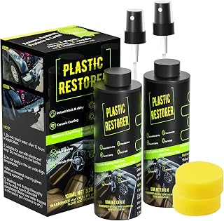 Plastic Restorer for Cars Ceramic Plastic Coating Trim Restore, Resists Water, UV Rays, Dirt, Ceramic Coating, Restores Faded and Dull Plastic, Rubber, Vinyl Back to Black! Last Over 400 Washes,100ml