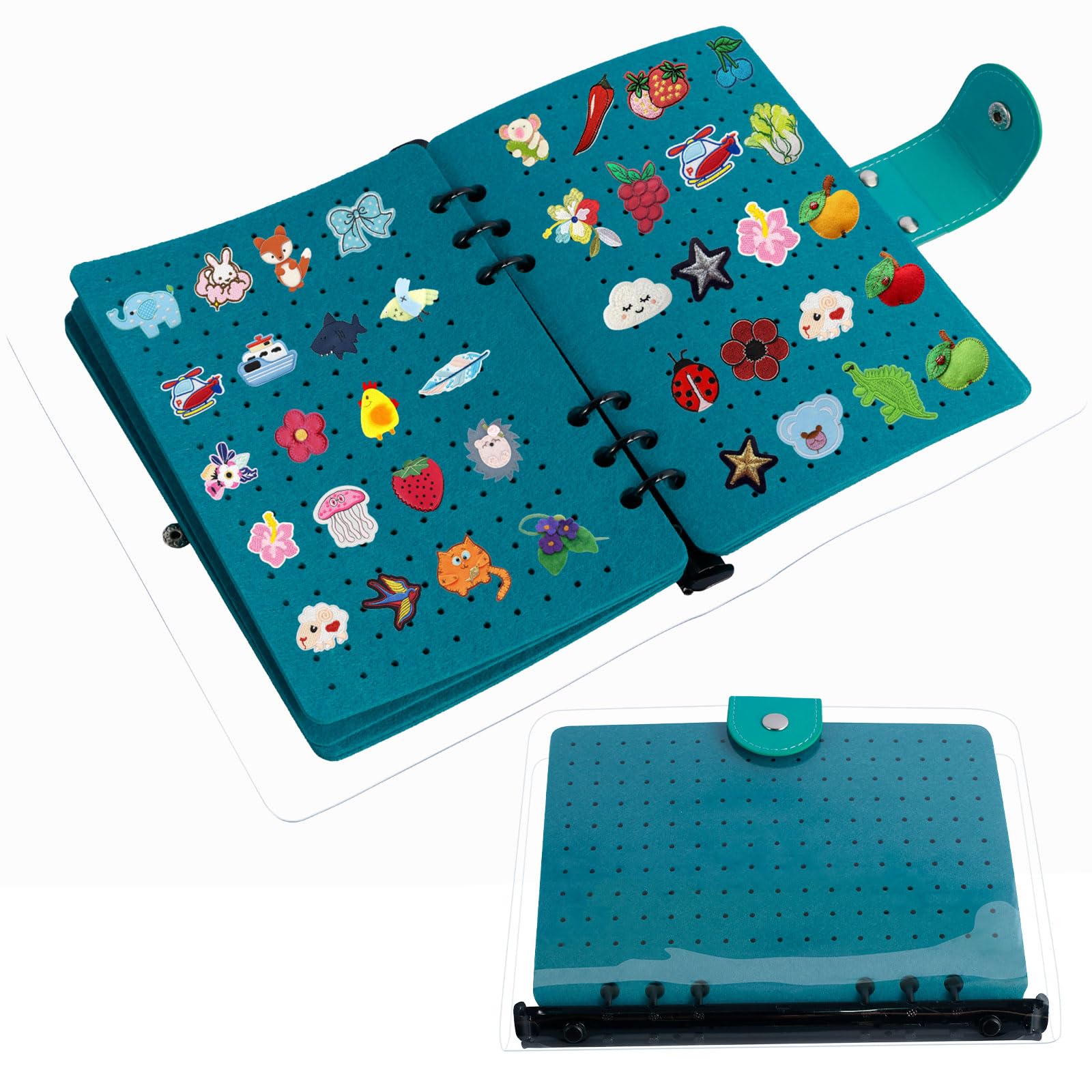 Nzwbshssp Blue 8 Pages Enamel Pin Display Book Pin Collection Display Book 23×17Cm Large Pin Book Brooch Holder Pin Collector Storage Pin Organizer Pin Collection Book Up To Storing 350 Pins Badges(Blue)