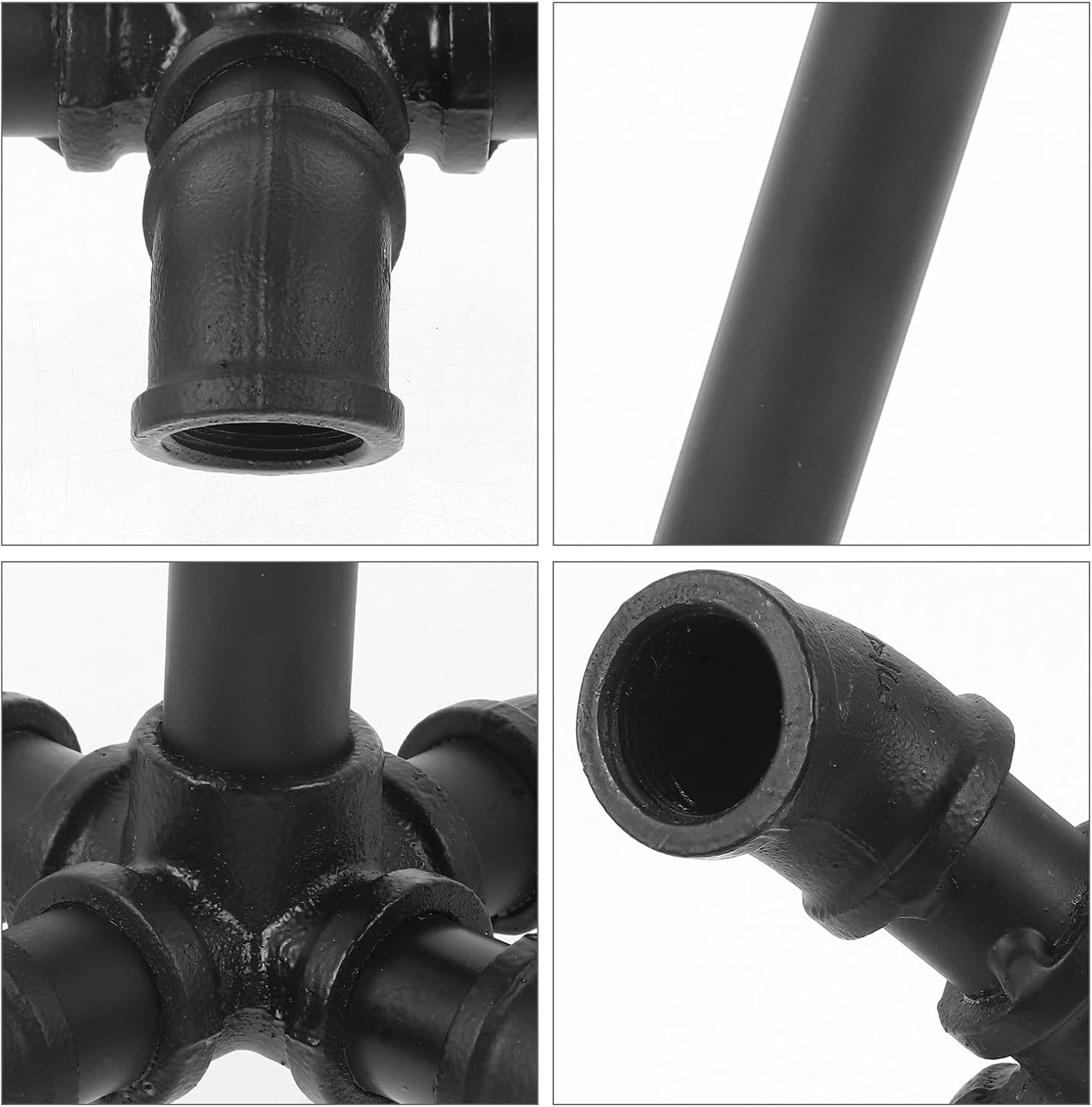 Iron Paper Towel Holder Countertop with Sturdy Flat-Bottom Design Base, Vertical Standing Roll Paper Towel Rack for Kitchen and Dining Table, Black Industrial Style