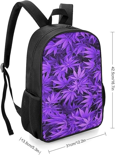 Miniatura 2 de Purple Pot Leaf Weed - Mochila unisex para portátil, ligera, mochila de viaje