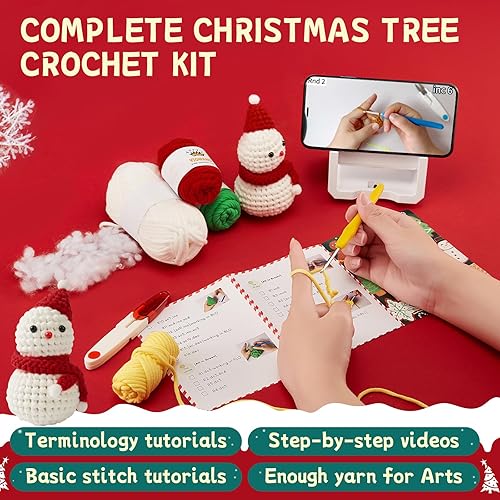 Miniatura 2 de Kit de ganchillo para niños principiantes y adultos, aprende a ganchillo con el kit de ganchillo Amigurumi para principiantes, kits completos de