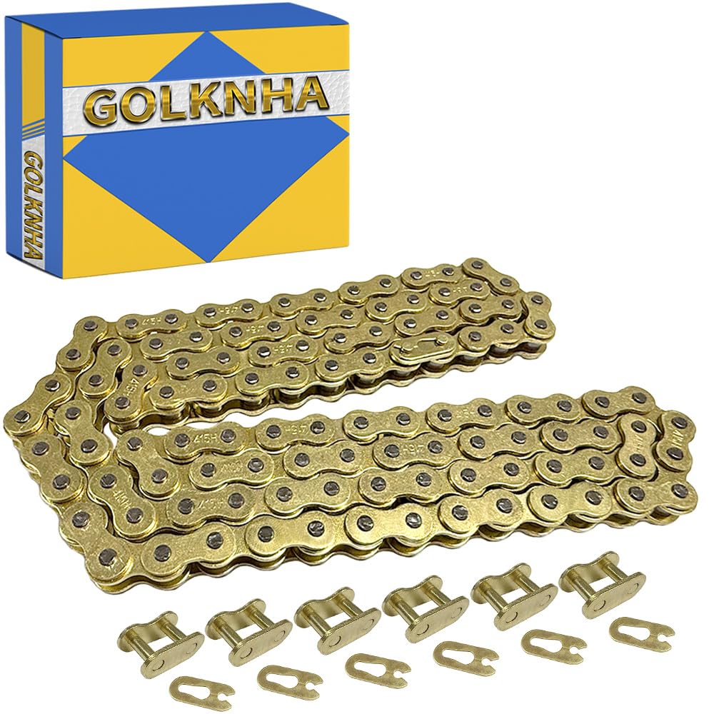 415H-110L Gold Chain with Connector Link for 49cc 60cc 66cc 80cc 2-Stroke Engine Motorized Bicycle Heavy Duty Racing Chain with 6 Chain Links with Chain Breaker — Amazon image 8