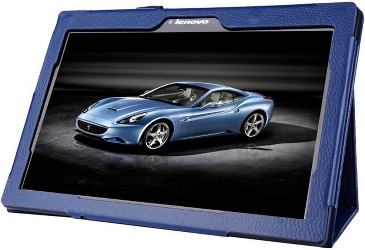 Lobwerk Cover for Lenovo Tab 10 TB-X103F with 10.1 Inch Protective Smart Case Stand Tablet Flip Case Blue