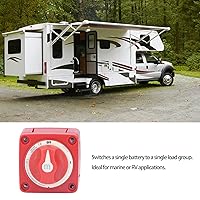 Vista 4 de Fydun - Interruptor de batería para barco, interruptor de perilla de batería de 300 A, 3 posiciones, doble circuito, desconexión de energía