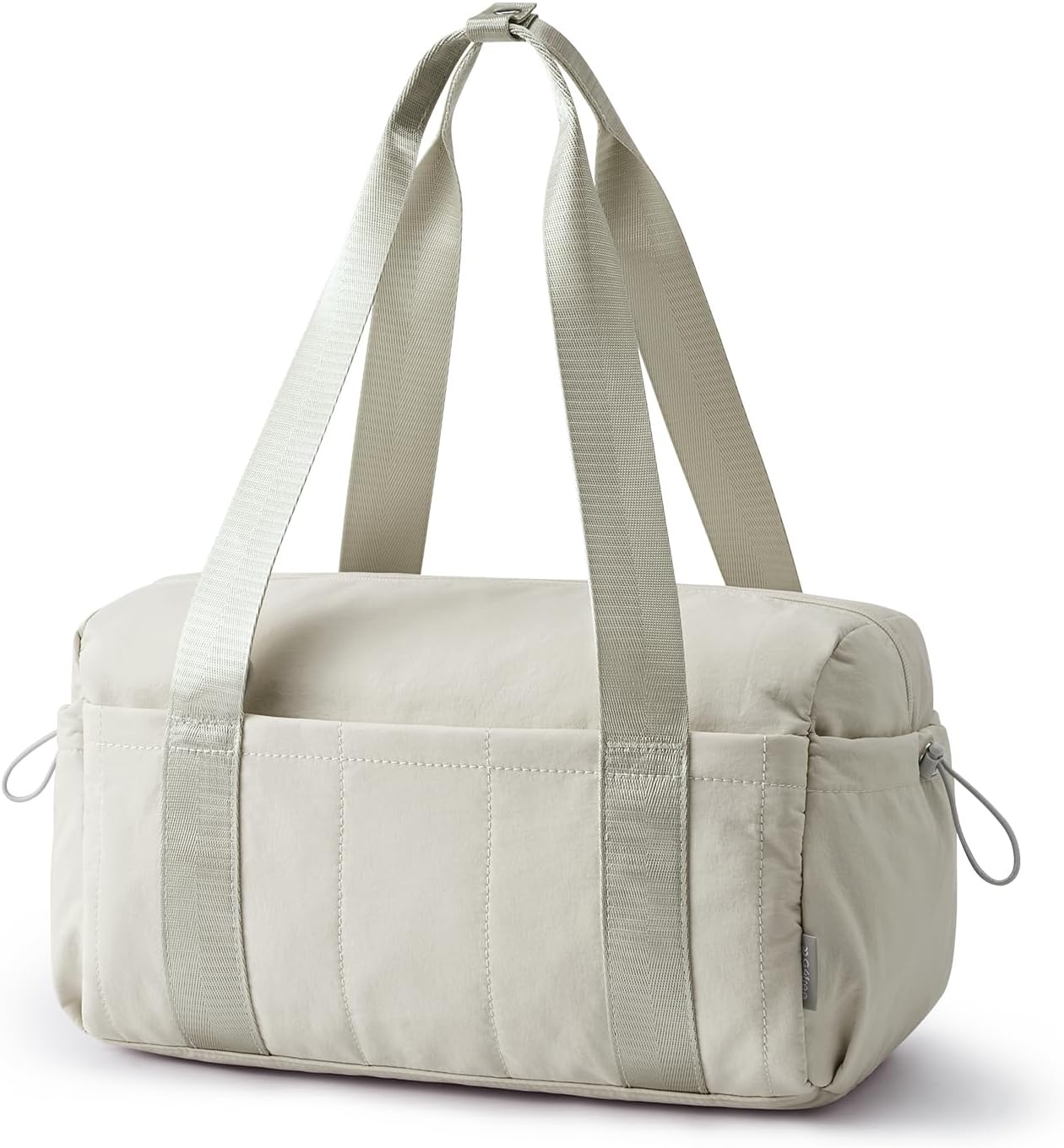 G4Free Small Gym Bag for Women 14 Inch Mini Gym Duffle Bag with Wet Compartment Cute Duffel for Travel Sport Workout (Beige)