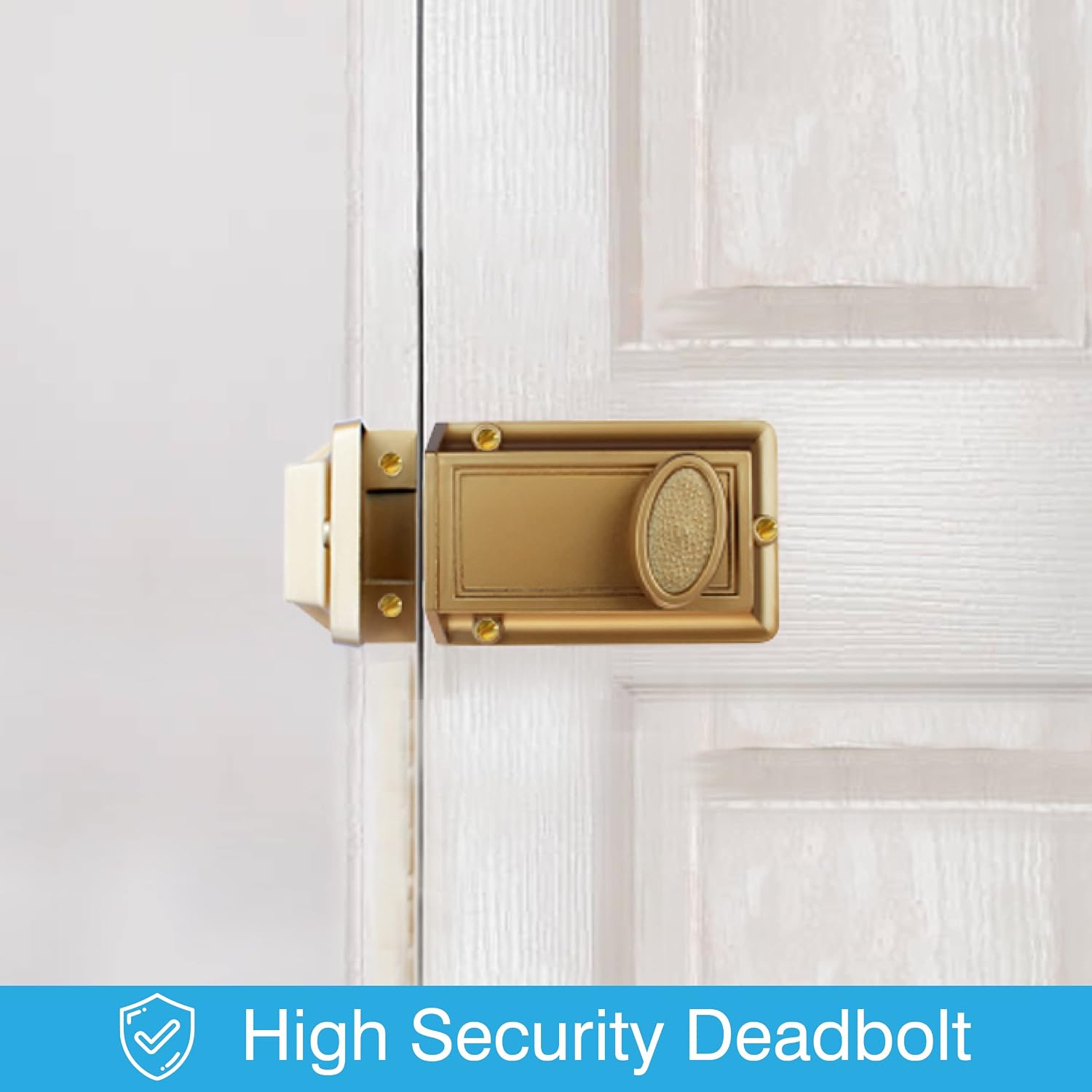 NU-Set Lock | Night Safety Deadbolt Lock | 5 Pin Keyed Cylinder for Added Door Security | Home Improvement & Door Hardware (Bronze)