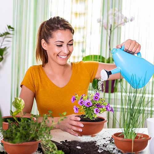 Miniatura 5 de Maxcheck 60 macetas colgantes de plástico con gancho, maceta colgante para plantas, cesta con orificio de drenaje para interiores y exteriores,