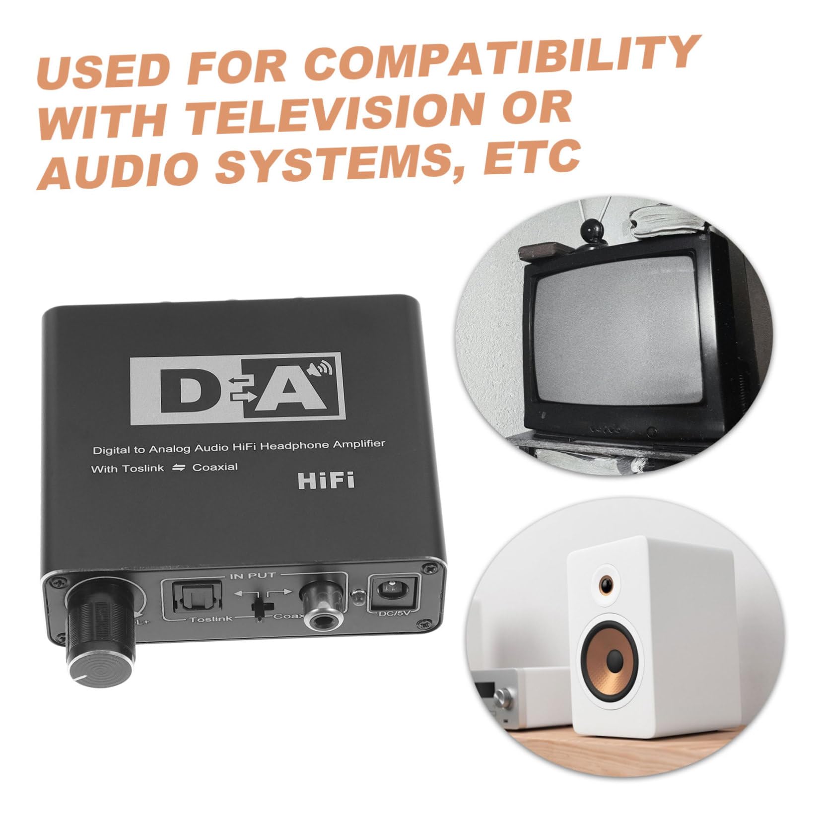 Convertitore Audio Digitale e Coassiale Adattatore Compatto Per Tv e Altoparlanti Per Migliorare Audio Perdita