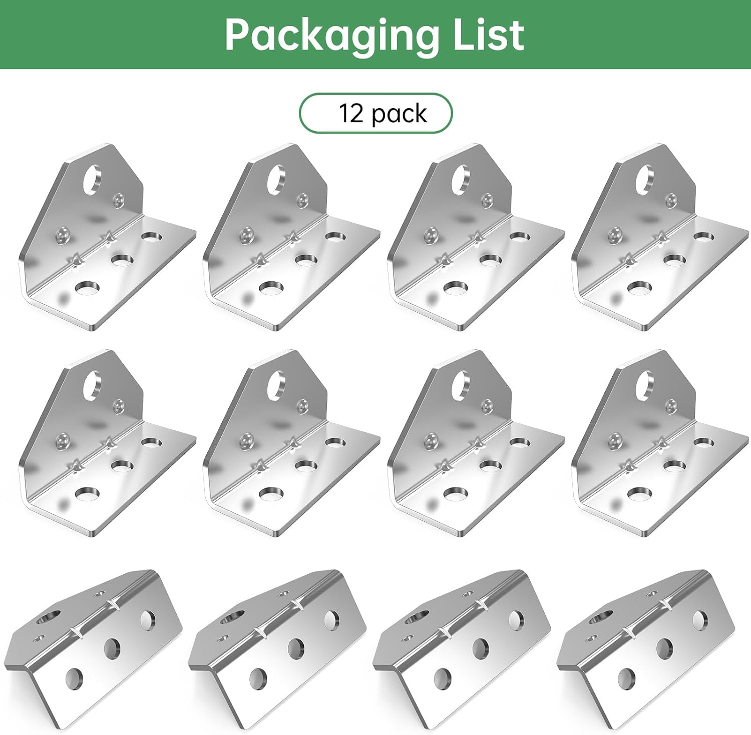12 Pack Galvanized Swivel Top Angle Brackets, Boat Trailer Bunk Brackets
