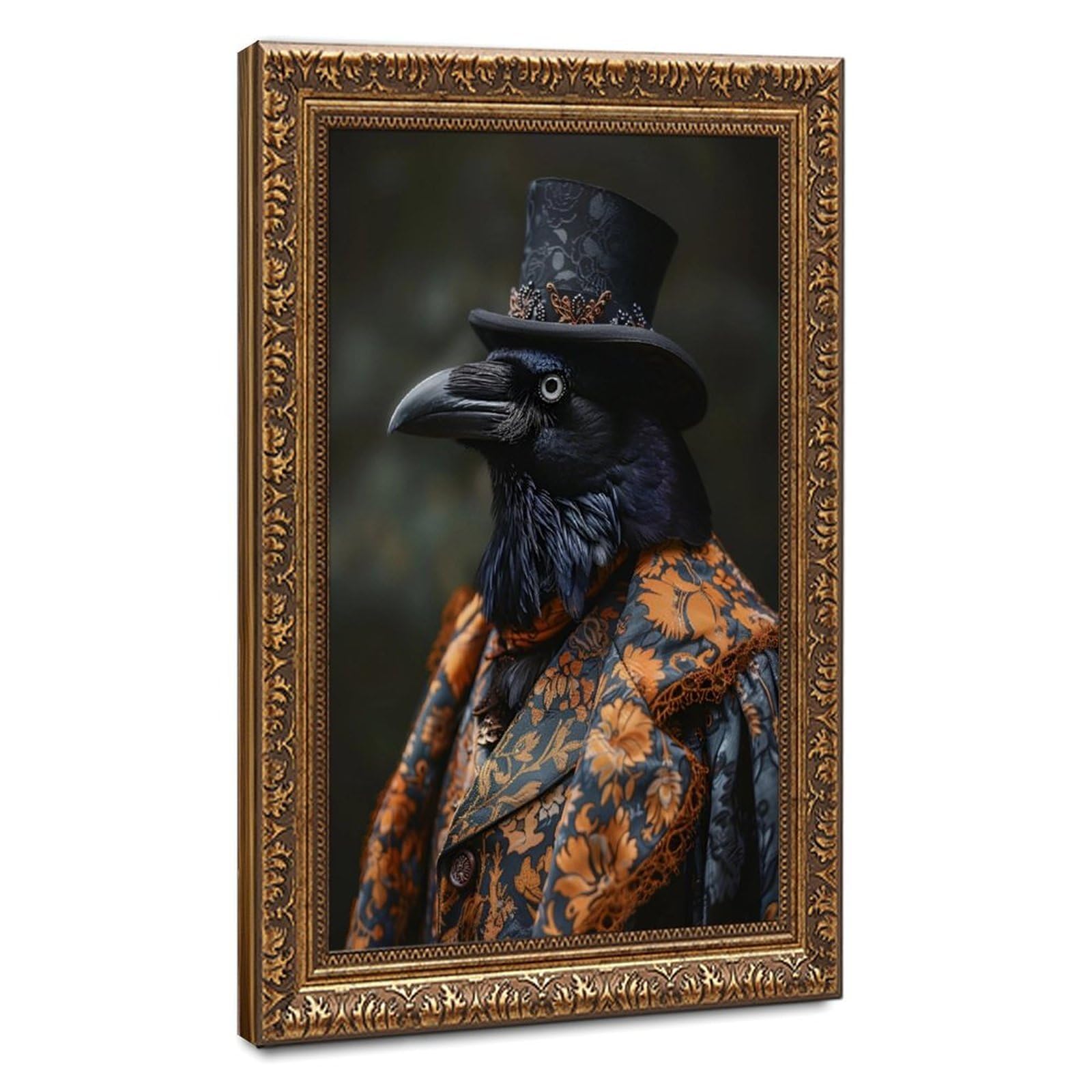 Bareronor Gothic Raven Canvas Poster for Dorm Room Decor Gift