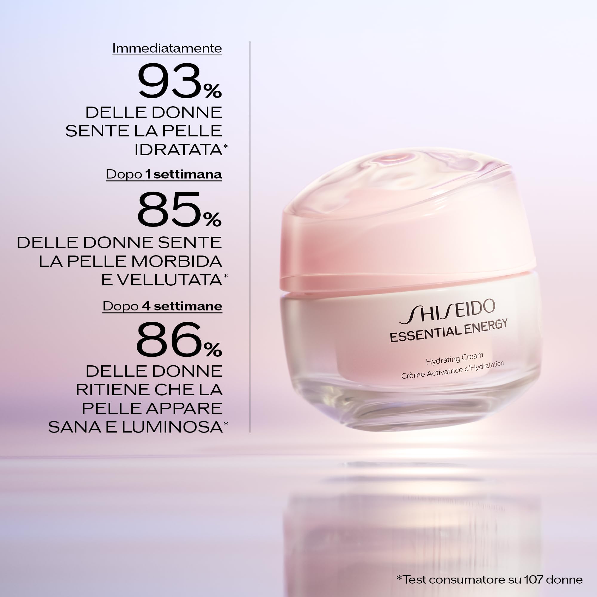 Shiseido | Essential Energy | Crema Viso Idratante Antirughe e Illuminante | Con Acido Ialuronico RED Attivo ed Estratto di Radice di Panax Ginseng | Crema Idratante Soffice e Leggera