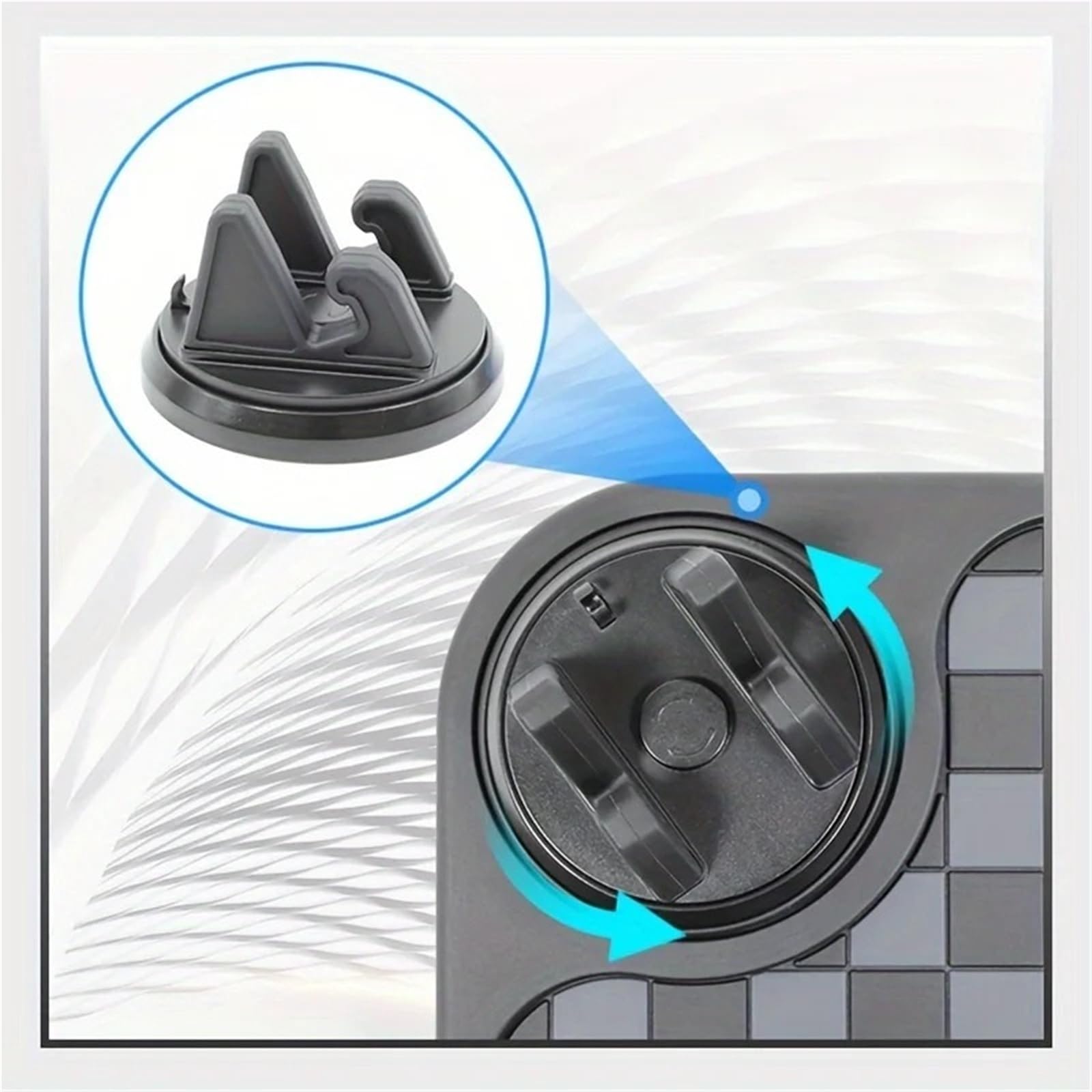 Auto-Anti-Rutsch-Pad, Armaturenbrett, Mittelkonsole, Anti-Rutsch-Matte mit drehbarer Telefonhalterung, PVC-Schlüsselaufbewahrungsmatte Für Auto