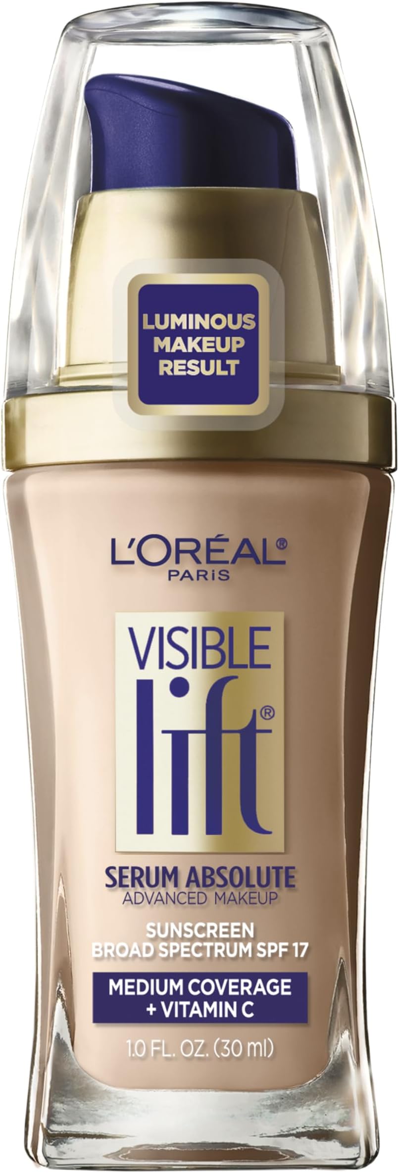 L'Oreal Paris Visible Lift Serum Absolute Foundation, Creamy Natural, 1 Ounce