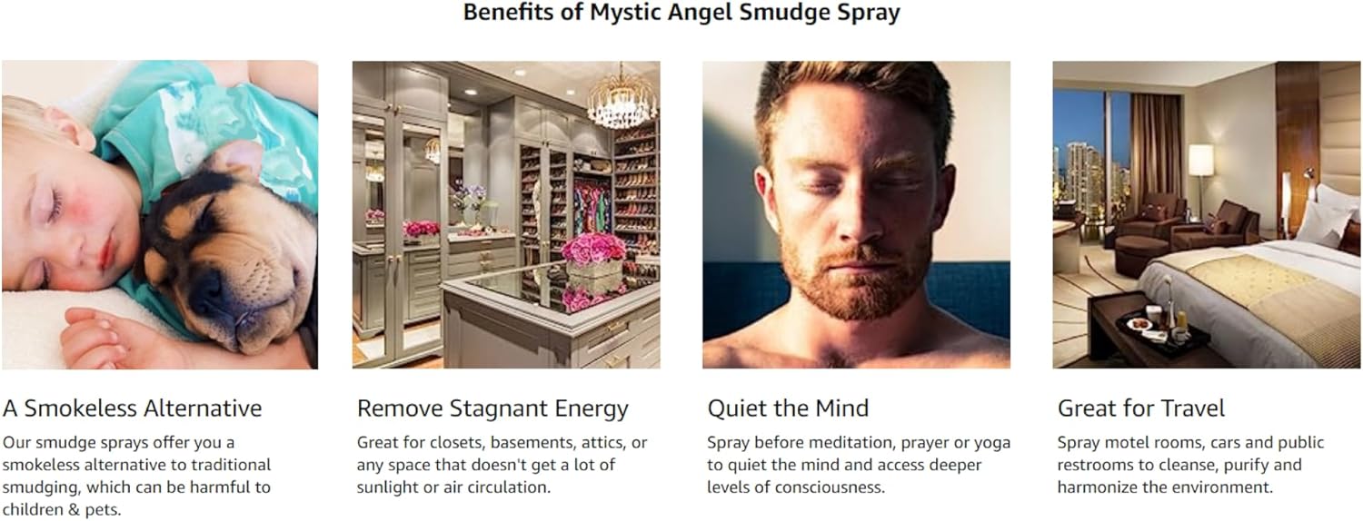 Mystic Angel Rose & Palo Santo Smudge Spray Bundle