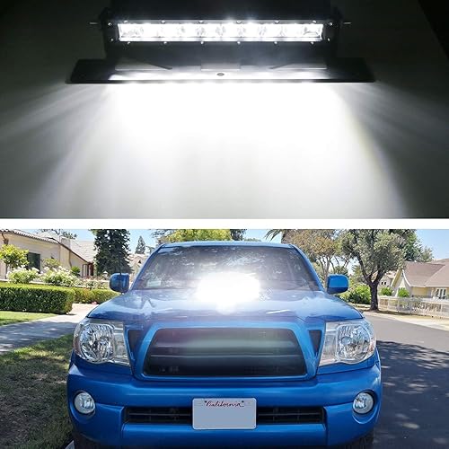 Miniatura 6 de iJDMTOY Kit de barra de luz LED de montaje en cucharada para capó compatible con Toyota Tacoma 2005-2011, Incl (1) Barra de luz LED de alta potencia