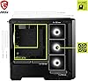 Msi Mag Panel M100r Pz Tempered Glass 3x120mm 1x120mm Argb Fan Matx Panoramic Gaming Computer Case