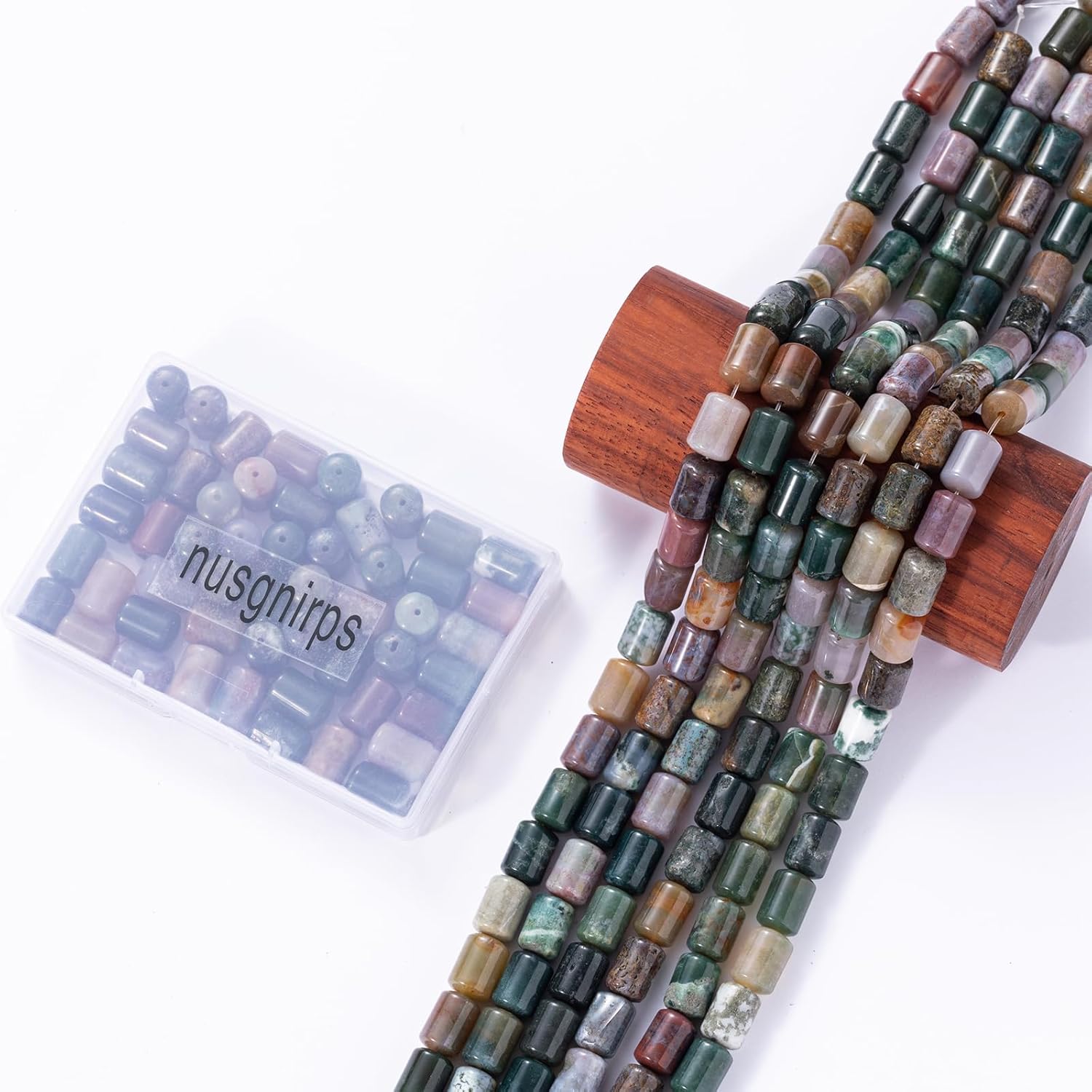 Natural Indian Agate Cylinder Tube Beads 10x14mm 38cm/str Loose Semi Gemstone Stone Beads for Making Bracelets Necklace - Image 6