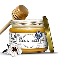 Vista 9 de Bees & Trees 350+ MG 100% miel de Manuka de Nueva Zelanda cruda, tarro de vidrio de 13.40 oz