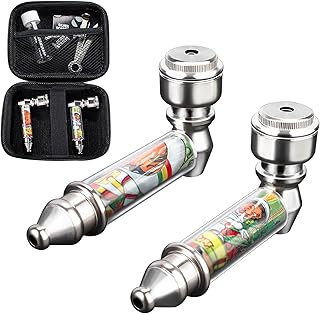 SPIPER Tobacco Pipe Set –Portable Detachable Smoking Pipe, Travel Pipe Kit with Glass Bottle, Steel Tool & Carbon Fiber Pouch, Compact Pipe Accessories Gift Set