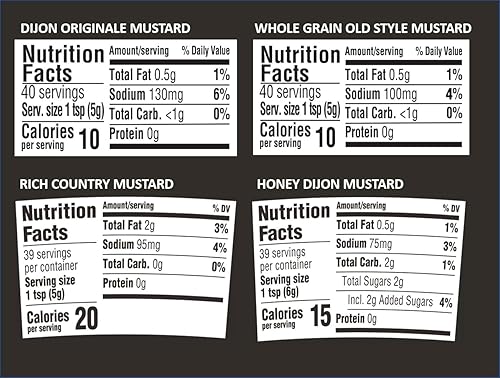 Miniatura 2 de Maille Paquete variado de mostaza, 7 onzas, 4 unidades