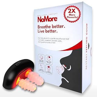 Original NoMore Red Light Therapy for Nose – LED Nasal Device for Dry Nose & Sinus Comfort, No More Colds, USB-Rechargeable Light Therapy - Amazon product rated Grade A