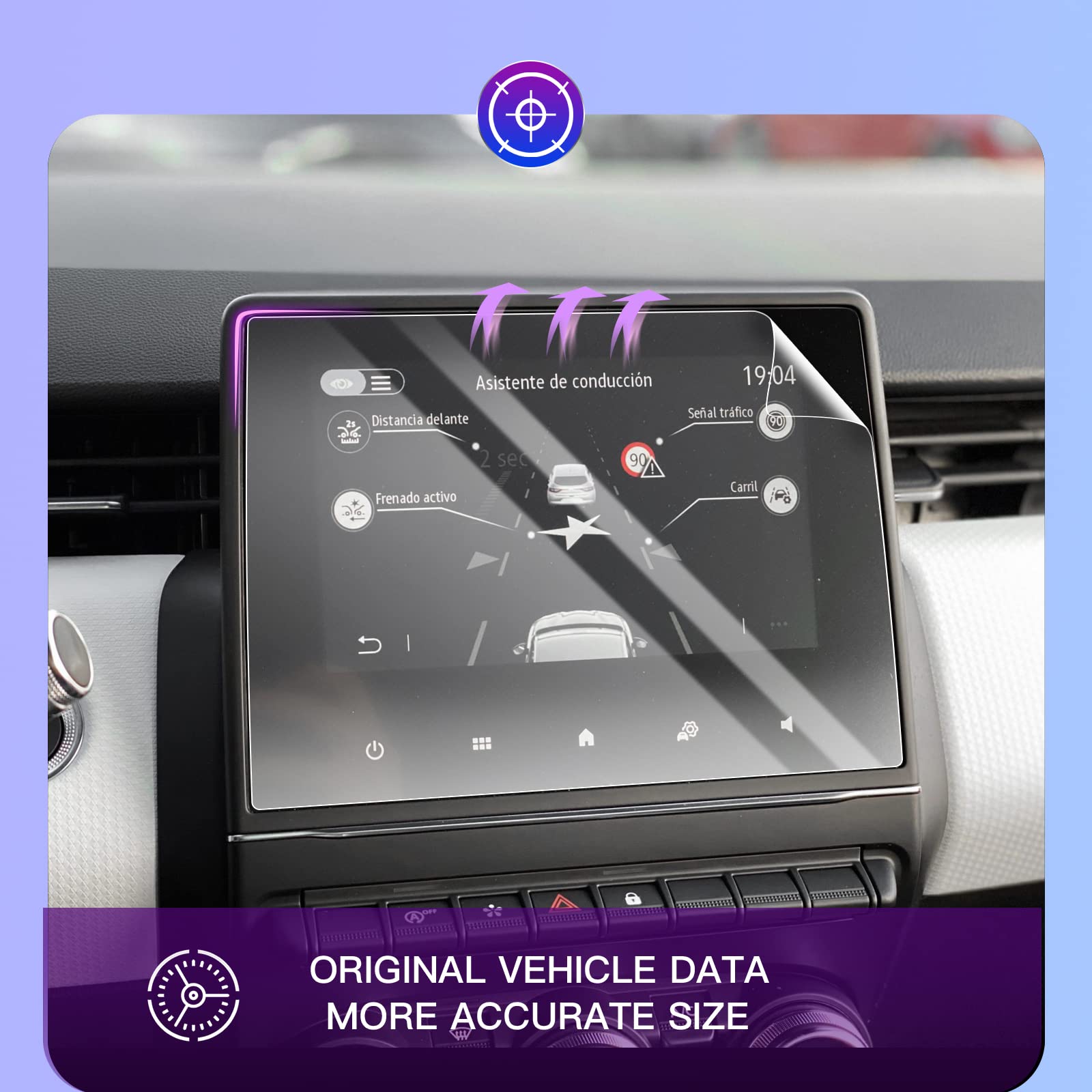 Pellicola Vetro Flessibile Durezza 9H Per Display Renault Clio 5 E Zoe (2021-2023) - 10 Pollici