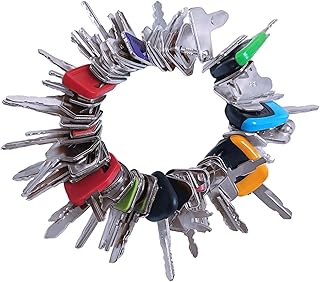 60PCS No-Duplicate Heavy Equipment Keys Master Set, Cat Key Set, Construction Ignition Key for CAT JLG Case JD Hyster