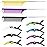 Hair Styling Combs and Clips Set - Rat Tail Teasing Combs with Steel Pin, Sectioning Alligator Clips for Braiding, Parting, and Salon Use