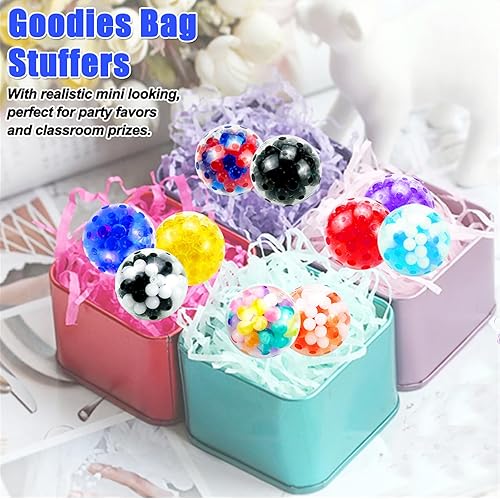 Miniatura 5 de 60Pcs Stress Balls Bulk, Squeeze Squishy Balls , Small Sensory Balls for Adults Stress Relief, Classroom Prizes, Easter Halloween Party Favors,