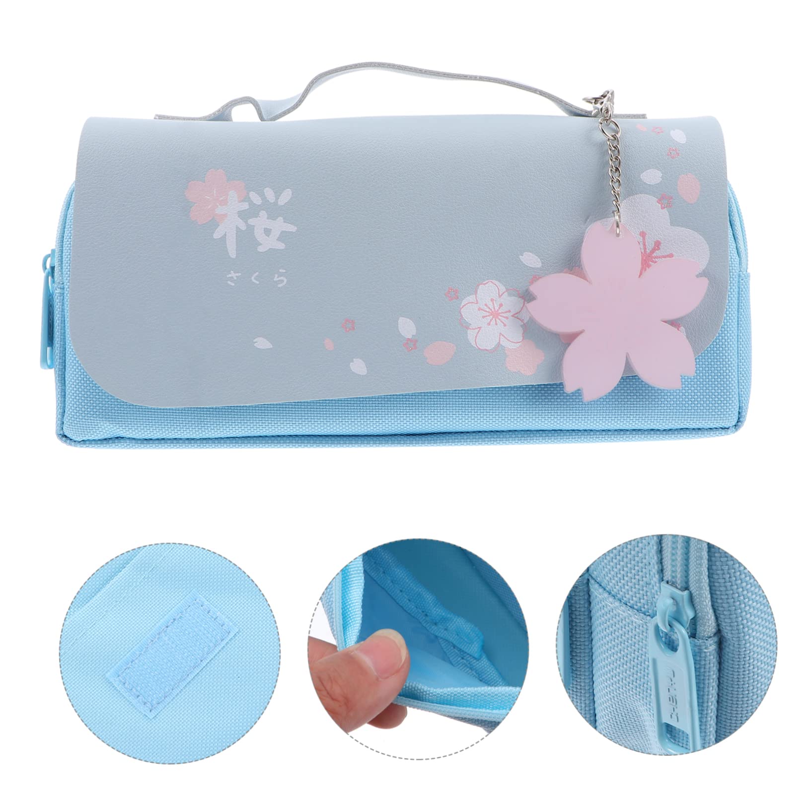 Tofficu Estuche para Lápices De 2 Piezas para Estudiantes Bolsa De Papelería De Gran Capacidad Bolsa para Lápices con Doble Cremallera Cubierta Adhesiva Portátil para Mayor Seguridad.