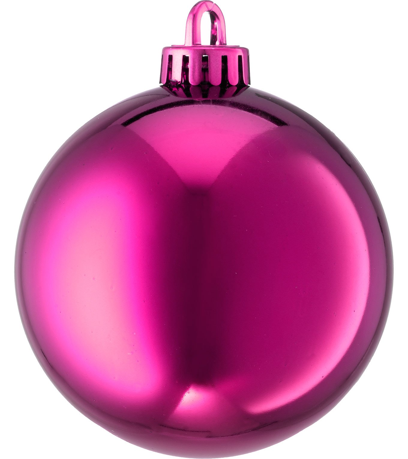 DZD Shiny Christmas Baubles (Pink, 67mm x 24)