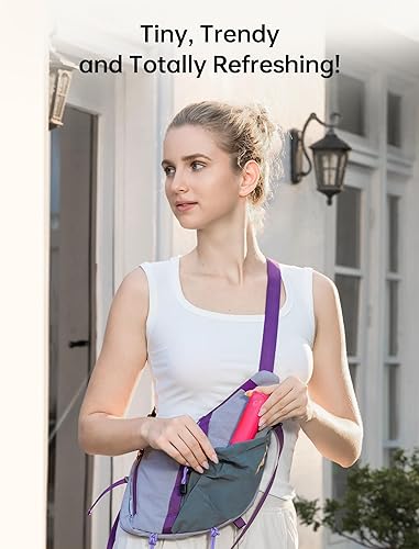 Vista 5 de JISULIFE Mini ventilador de mano, 3 en 1 USB recargable portátil 12-19 horas de trabajo con cargador de batería, linterna, diseño de bolsillo