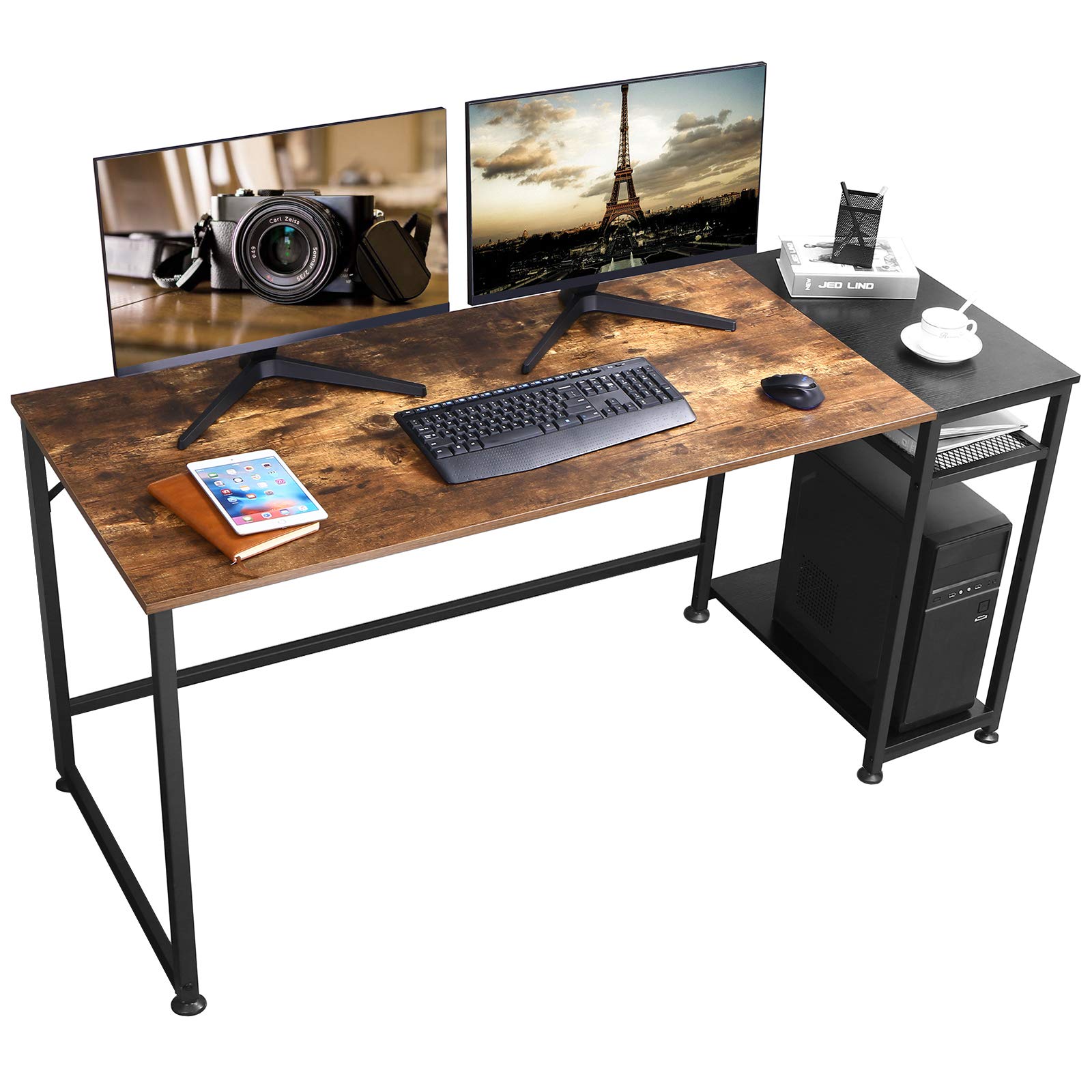 Buy BEWISHOME Computer Desk for Home Office 63 Inch Long Desk Study