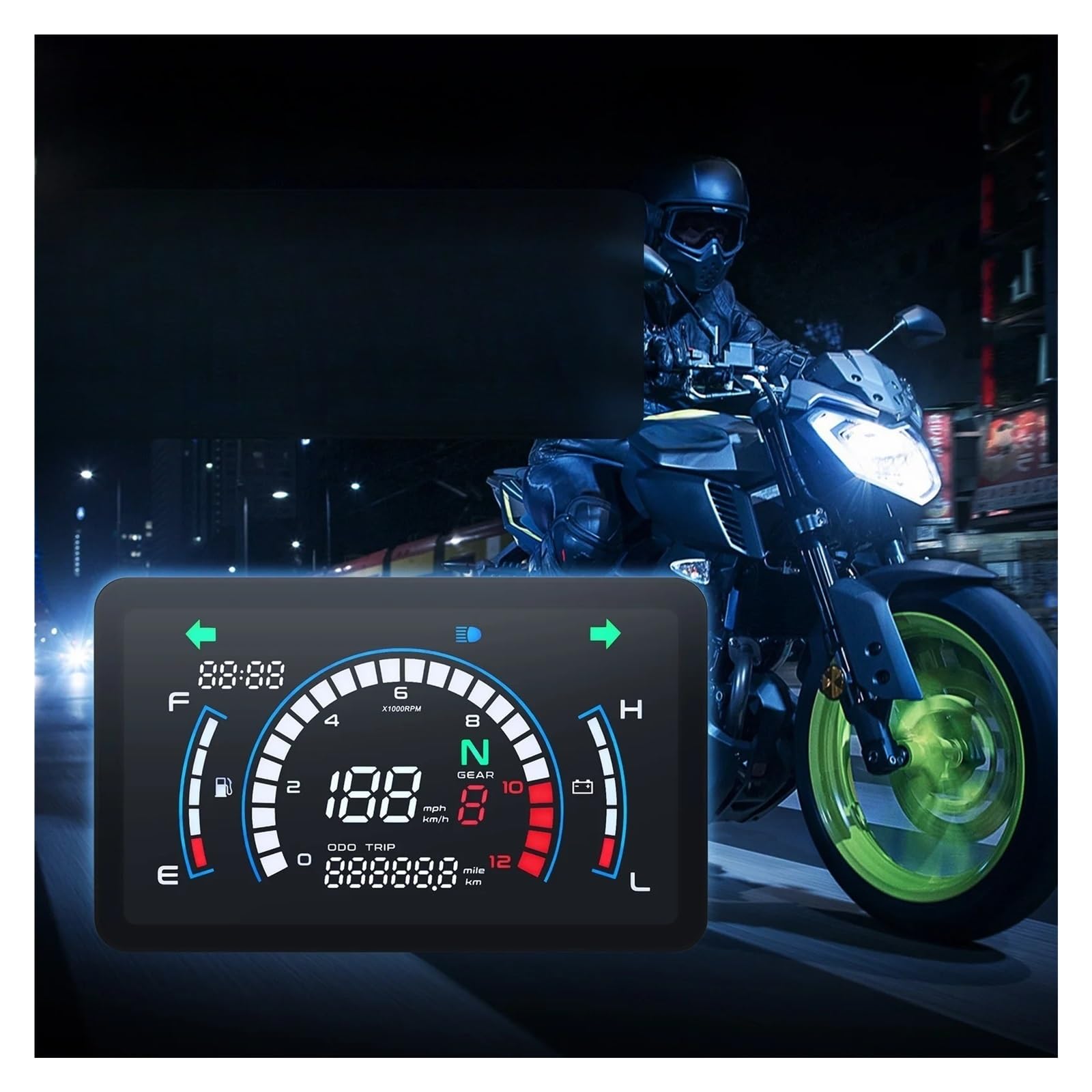 motocicletta contachilometri Tachimetro Digitale Per Moto 2023, Cruscotto Per, Misuratore Completo Per EX5 Dream/EX5 Ipowed, Indicatore Del Contagiri Per