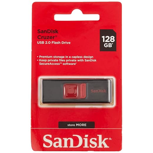 SanDisk Cruzer CZ36 128GB USB 2.0 Flash Drive- SDCZ36-128G-B35