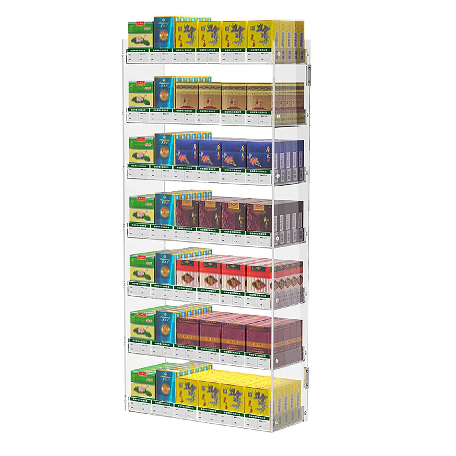 Organisateur mural et de comptoir en acrylique pour ranger vos paquets de cigarettes avec poussoir