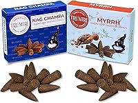 Vista 23 de TRUMIRI Conos de incienso de reflujo – Paquete combinado de 20 conos de incienso en cascada – 10 limoncillo + 10 eucaliptos – Conos de incienso