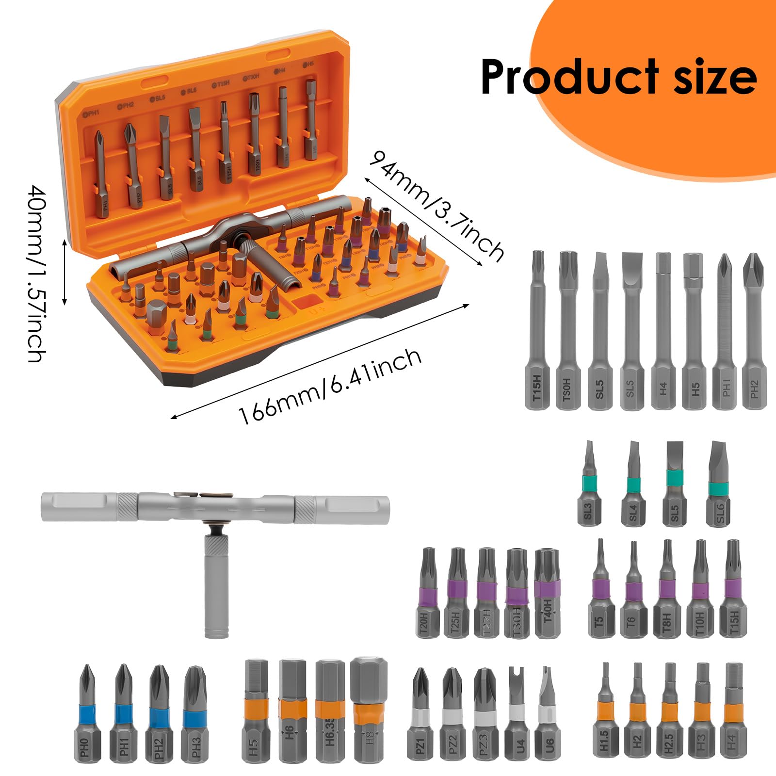 Tournevis Magnetique Jeu De Tournevis Magnétiques 24 En 1, Kit De Tournevis à Cliquet Tournevis Multi Embout