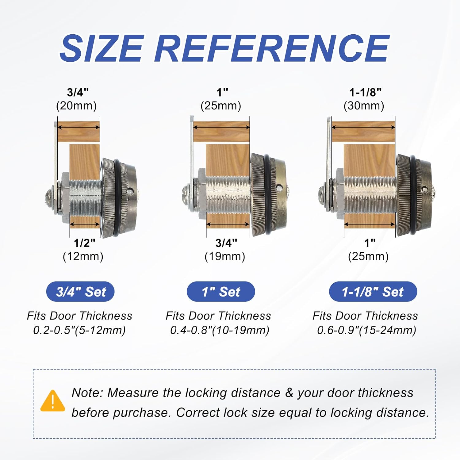 MECCANIXITY Combination Cabinet Cam Lock, Zinc Alloy File Cabinet Locks 3/4'' Password Coded Locks Cylinder for 0.2-0.5" Thick Drawers Mailbox, Bronze Pack of 2