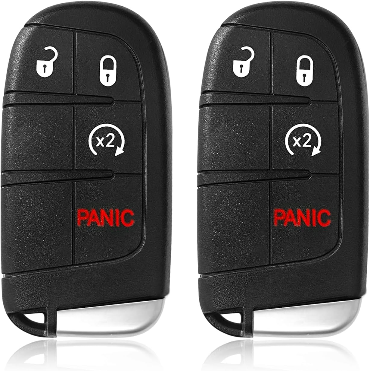 2 Keylessbest Replacement for 2011 2012 2013 2014 2015 2016 2017 2018 2019 2020 2021 Dodge Charger Dart Chrysler 200 300 Fiat 500X Key Fob Remote Control M3N-40821302 4 Buttons 433MHz