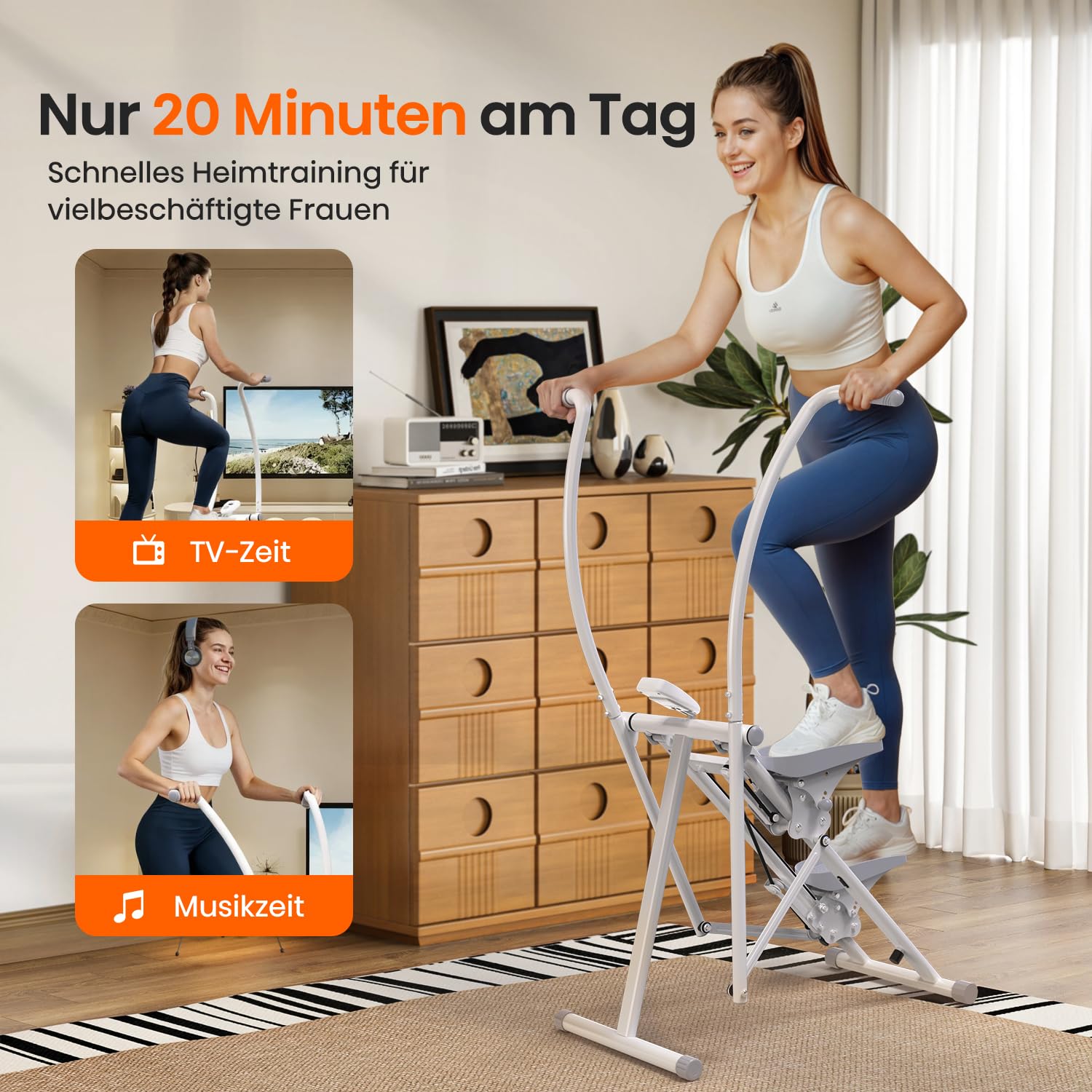 NICEDAY Stair Stepper für zuhause mit Handyhalterung
