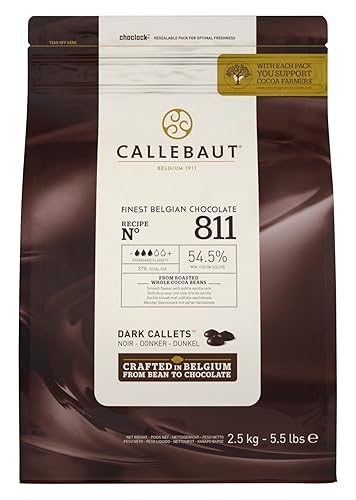 Miniatura 9 de Callebaut N 811 - Calzones belgas de chocolate negro con cobertura 54.5% - 2.2lbs